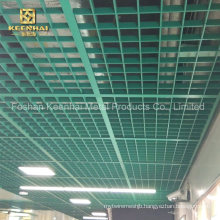 Public Area Green Color Powder Coated Green Grille Ceiling (KH-MC-50)